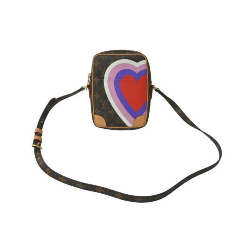 Louis Vuitton Game on Panam Monogram Shoulder Bag Brown Heart Pattern